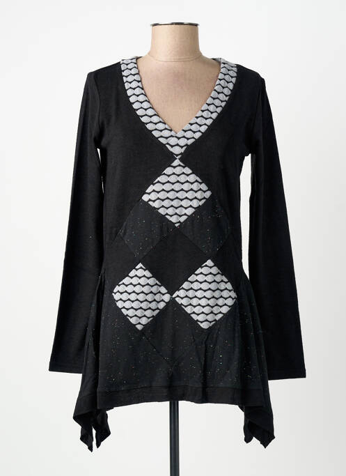 Tunique manches longues noir SOLOLA femme