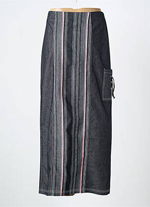 Jupe longue imprimé fantaisie gris PAUL BRIAL femme