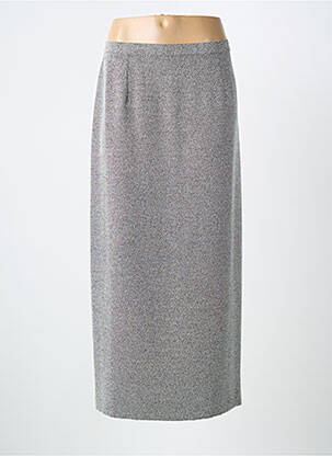 Jupe longue coupe droite gris PRUNELLE femme