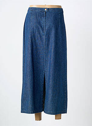 Jupe longue coupe droite bleu FEDORA femme