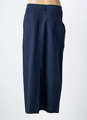Jupe longue coupe droite bleu FEDORA femme