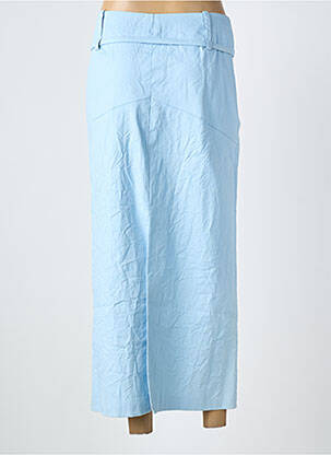 Jupe longue coupe droite bleu BOSCA femme