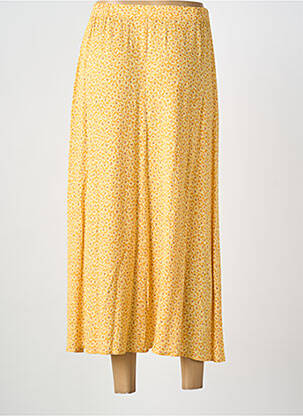 Jupe longue imprimé fantaisie jaune PRUNELLE femme