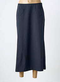Jupe longue fermeture zip latéral bleu CARNET DE BORD femme