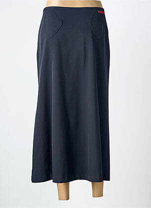 Jupe longue fermeture zip latéral bleu CARNET DE BORD femme