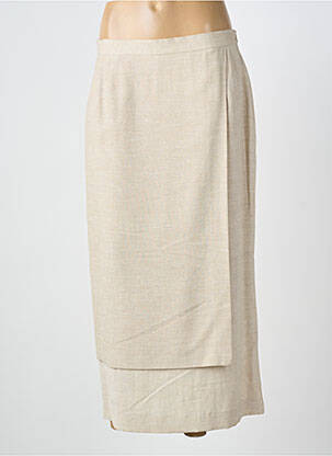 Jupe longue coupe droite beige GELCO femme