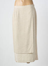 Jupe longue coupe droite beige GELCO femme