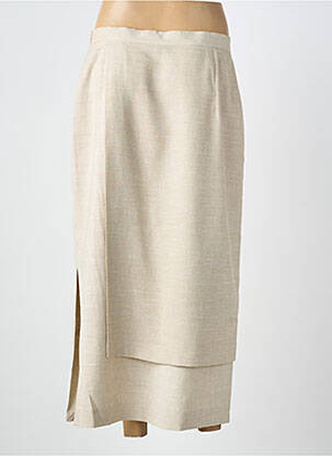 Jupe longue coupe droite beige GELCO femme