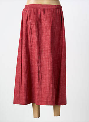 Jupe longue coupe droite rouge PIER BÉ femme