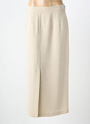 Jupe longue coupe droite beige FEDORA femme