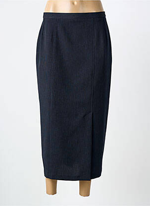 Jupe longue fermeture zippée au dos bleu PRUNELLE femme