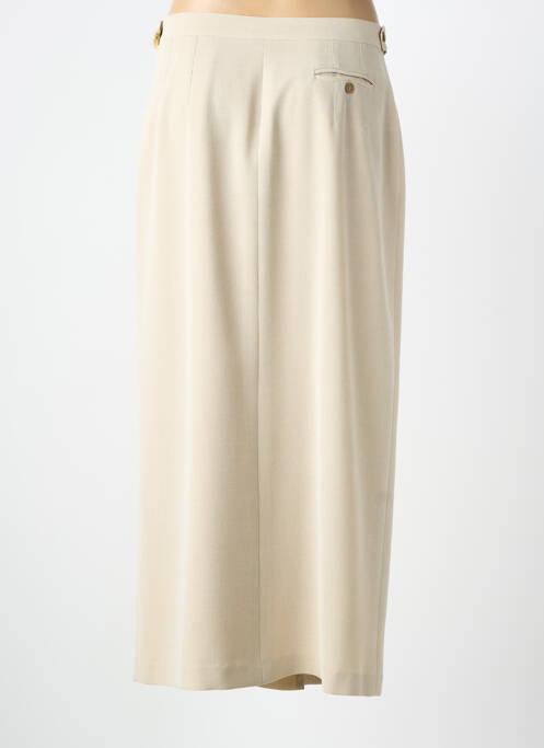 Jupe longue coupe droite beige FEDORA femme