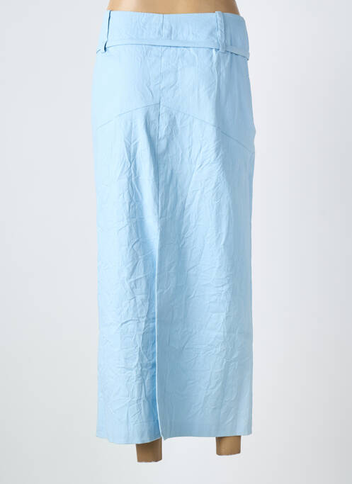 Jupe longue coupe droite bleu BOSCA femme