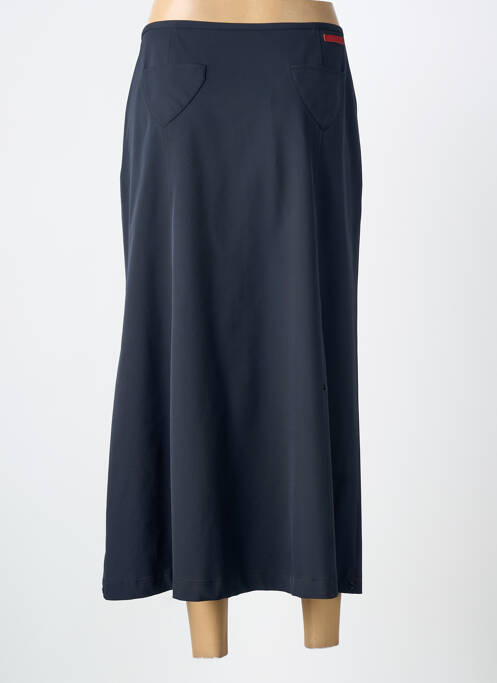 Jupe longue fermeture zip latéral bleu CARNET DE BORD femme