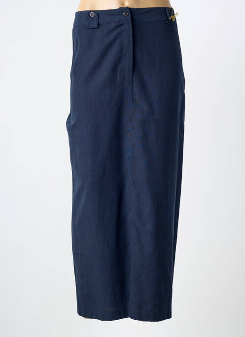 Jupe longue coupe droite bleu FEDORA femme