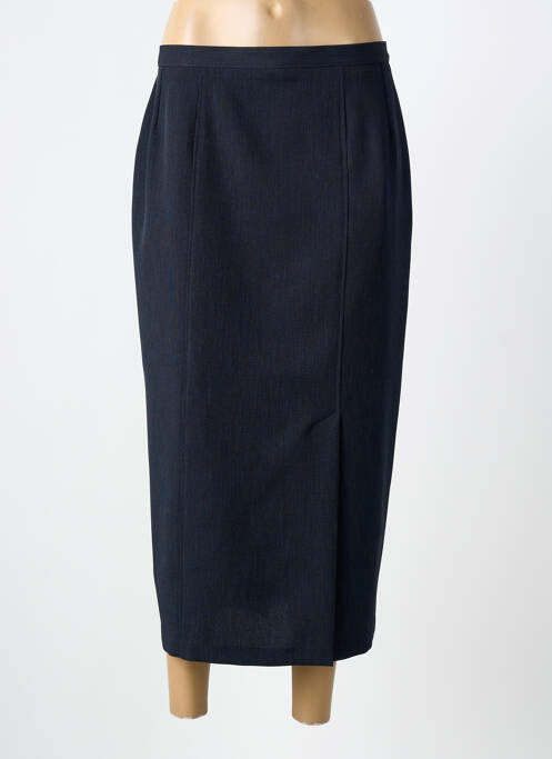 Jupe longue fermeture zippée au dos bleu PRUNELLE femme