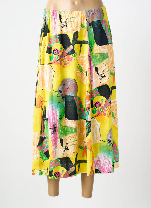 Jupe longue imprimé fantaisie jaune JEAN GIRARD femme
