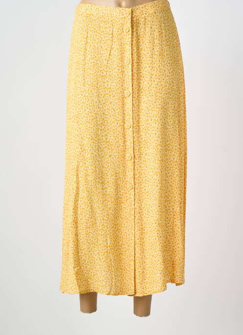 Jupe longue imprimé fantaisie jaune PRUNELLE femme