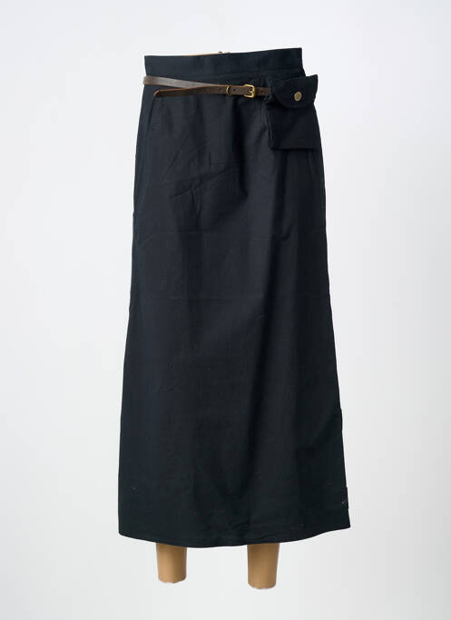 Jupe longue fermeture zippée au dos noir CARNET DE BORD femme