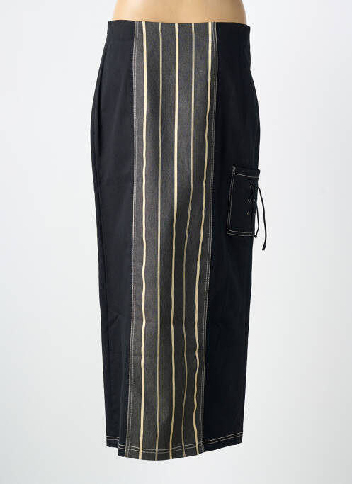 Jupe longue imprimé fantaisie noir PAULBRIAL femme