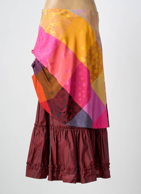 Jupe longue imprimé fantaisie rouge PAUL BRIAL femme