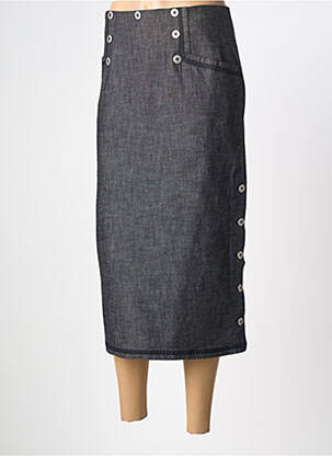 Jupe mi-longue fermeture zip latéral gris PAUL BRIAL femme