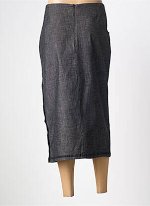 Jupe mi-longue fermeture zip latéral gris PAUL BRIAL femme