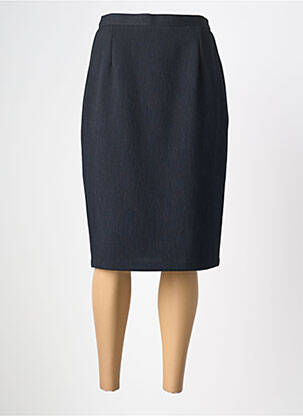Jupe mi-longue coupe droite bleu PRUNELLE femme