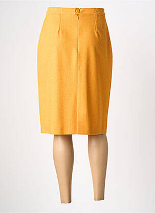 Jupe mi-longue coupe droite jaune PIER BÉ femme