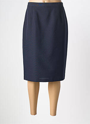 Jupe mi-longue coupe droite bleu PRUNELLE femme
