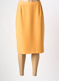Jupe mi-longue coupe droite jaune PIER BÉ femme