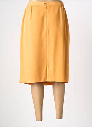 Jupe mi-longue coupe droite jaune PIER BÉ femme