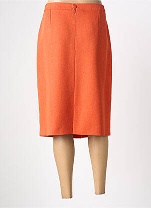 Jupe mi-longue coupe droite orange PIER BÉ femme