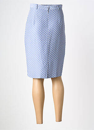 Jupe mi-longue coupe droite bleu ALTAMIRA femme