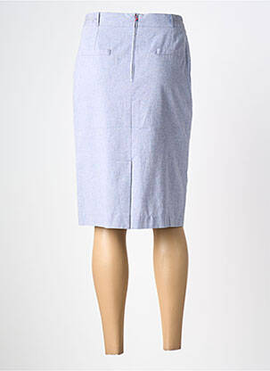 Jupe mi-longue coupe droite bleu JACQUES D'ARS femme