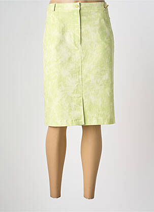 Jupe mi-longue coupe droite vert FEDORA femme