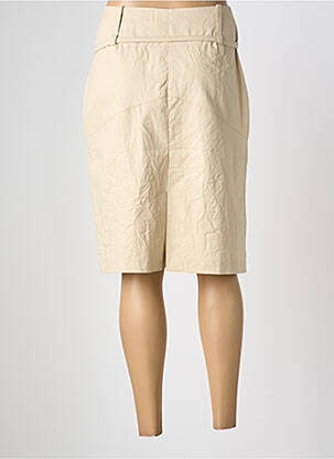 Jupe mi-longue coupe droite beige BOSCA femme