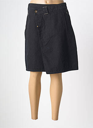 Jupe mi-longue coupe droite noir MASSANA femme