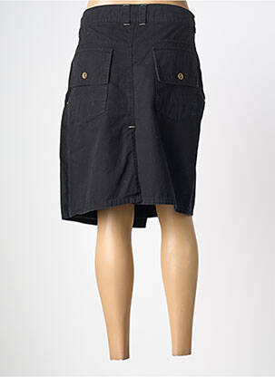 Jupe mi-longue coupe droite noir MASSANA femme