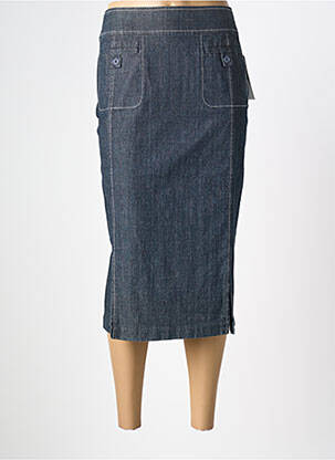 Jupe mi-longue bleu PIER BÉ femme