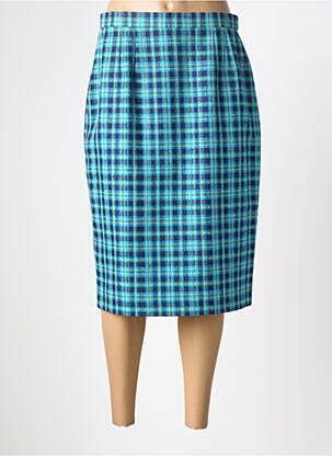 Jupe mi-longue bleu PIER BÉ femme