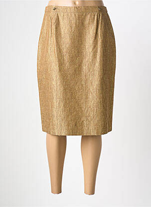 Jupe mi-longue coupe droite or PIER BÉ femme