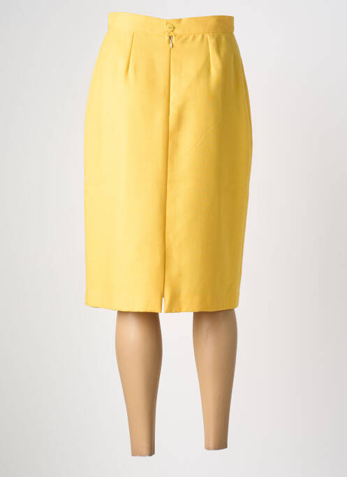 Jupe mi-longue coupe droite jaune PIER BÉ femme