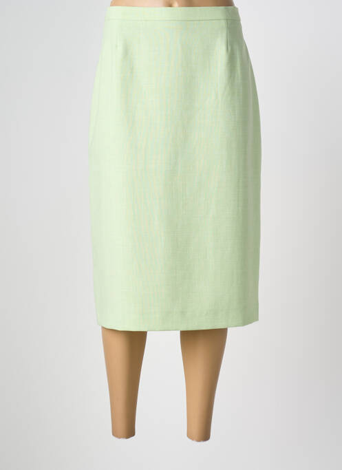 Jupe mi-longue coupe droite vert PIER BÉ femme
