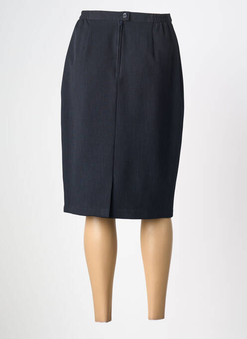 Jupe mi-longue coupe droite bleu PRUNELLE femme