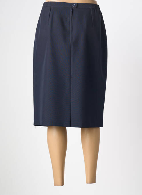 Jupe mi-longue coupe droite bleu PRUNELLE femme