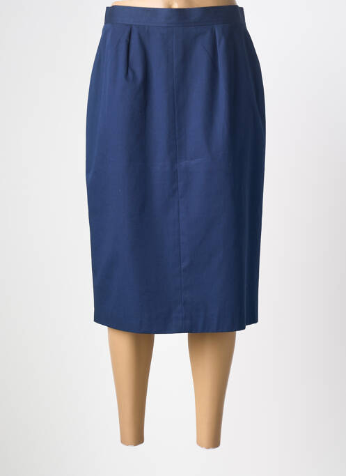 Jupe mi-longue coupe droite bleu PIER BÉ femme