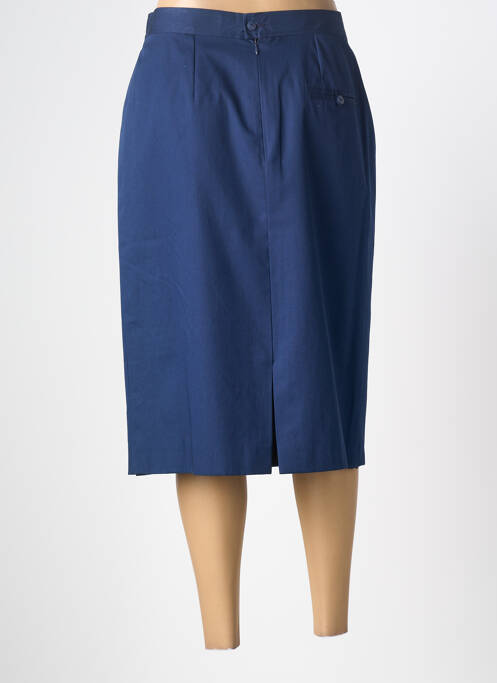 Jupe mi-longue coupe droite bleu PIER BÉ femme