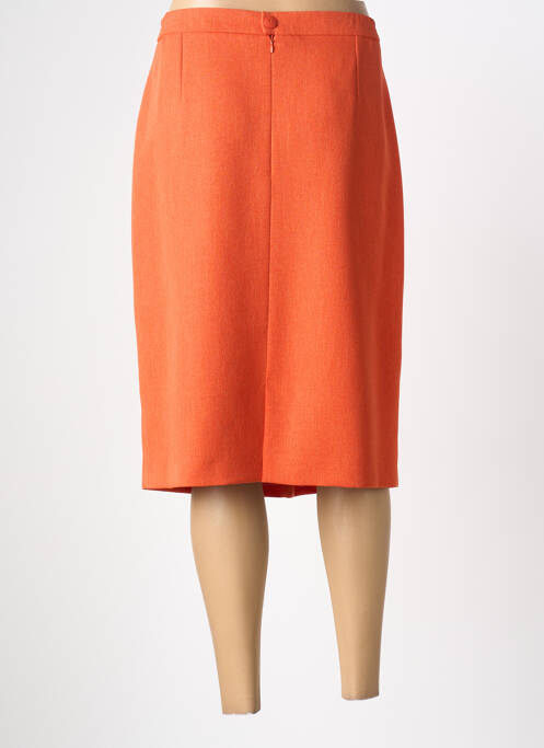 Jupe mi-longue coupe droite orange PIER BÉ femme