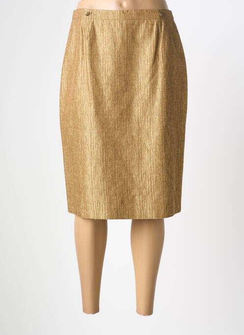 Jupe mi-longue coupe droite or PIER BÉ femme